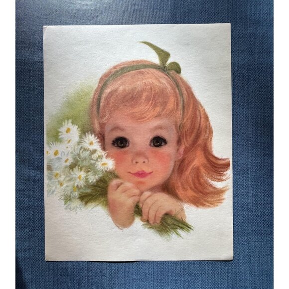 Vintage Set of 5 American Baby Girl Art Prints Northern Paper Mills 1960 - Picture 12 of 16